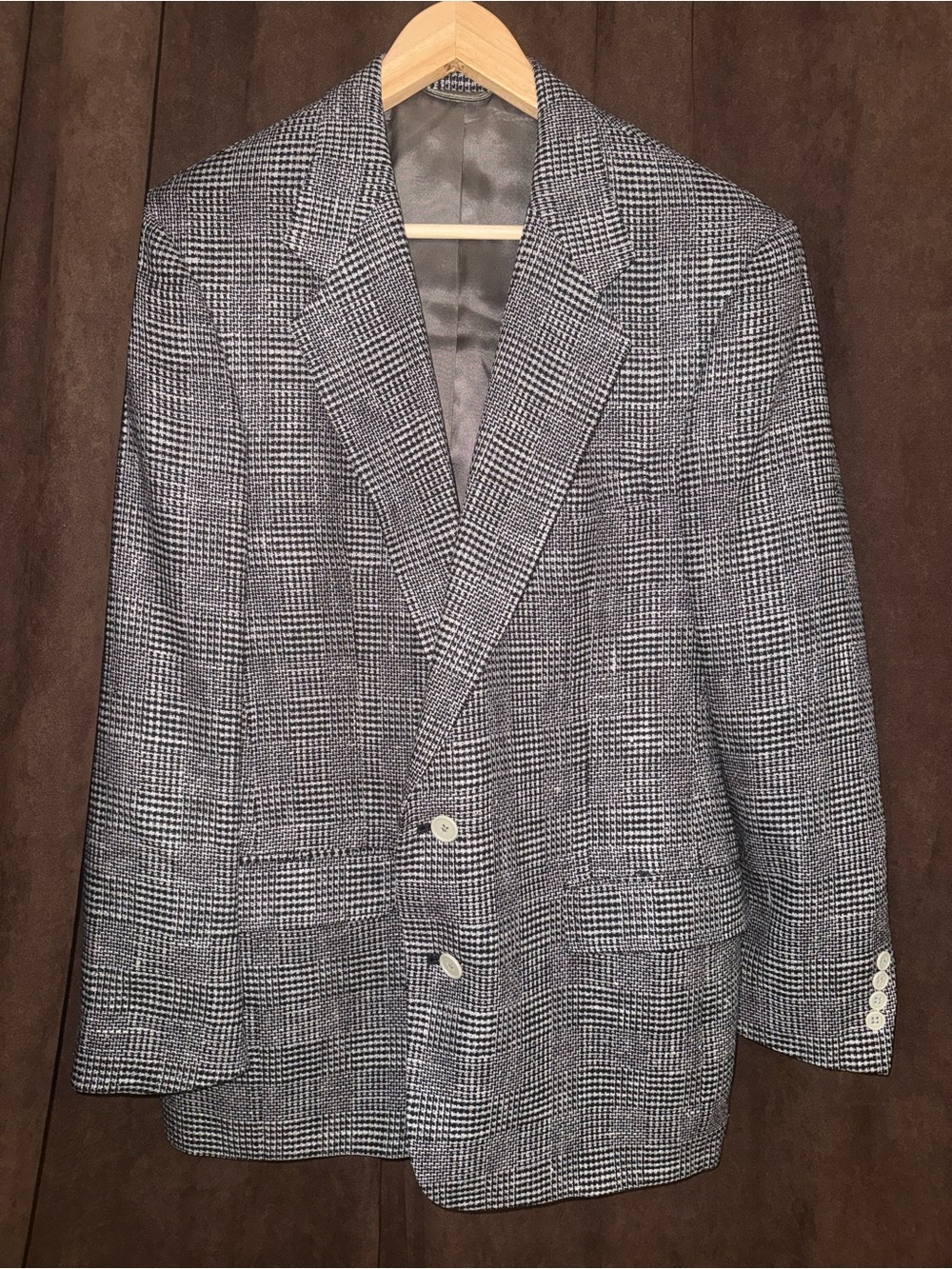 Dior Men's Glen Plaid Blazer in Gray and Black
